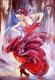 FLAMENCO - Monika Luniak - Ãl auf Leinwand - Frauen - Figuration FLAMENCO - Monika Luniak - Ãl auf Leinwand - Frauen - Figuration