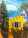 Das gelbe Haus (Frankreich) - Ulrike Engel - Ãl auf Leinwand - - Expressionismus Das gelbe Haus (Frankreich) - Ulrike Engel - Ãl auf Leinwand - - Expressionismus