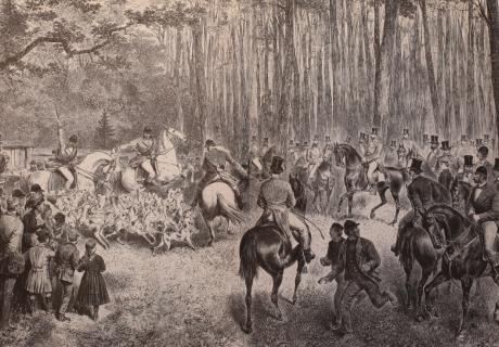 Rendevous zu einer Jagd am Jagdschloß - Wolfgang Deike STICHE.biz - Array auf - Array - Rendevous zu einer Jagd am Jagdschloß - Wolfgang Deike STICHE.biz - Array auf - Array -