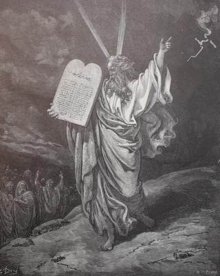 Moses steigt vom Sinai - Wolfgang Deike STICHE.biz - Array auf - Array - Moses steigt vom Sinai - Wolfgang Deike STICHE.biz - Array auf - Array -