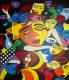 Menschen-Masken - Monika Allenbach - Acryl auf Leinwand - - Menschen-Masken - Monika Allenbach - Acryl auf Leinwand - -