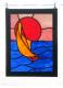 Segel der Sonne - M.N. Braun - Glasmalerei auf - Bäume-Wasser-Wald-Wolken - Segel der Sonne - M.N. Braun - Glasmalerei auf - Bäume-Wasser-Wald-Wolken -