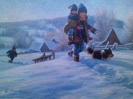 Kinder im Schnee - Admir Gabela - Array auf - - Kinder im Schnee - Admir Gabela - Array auf - -