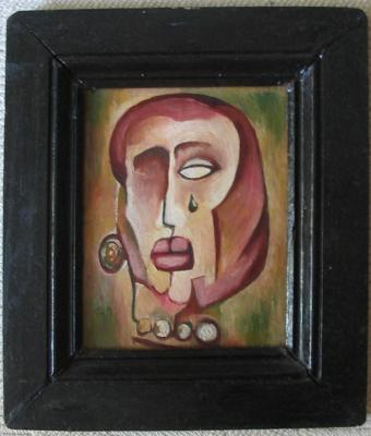 traurige Mona Lisa (Frau mit Träne) - Michael Haack - Array auf Array - Array - traurige Mona Lisa (Frau mit Träne) - Michael Haack - Array auf Array - Array -