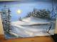 Schneelandschaft - Elvira Schnell - Ãl auf Leinwand - Landschaft - Realismus Schneelandschaft - Elvira Schnell - Ãl auf Leinwand - Landschaft - Realismus