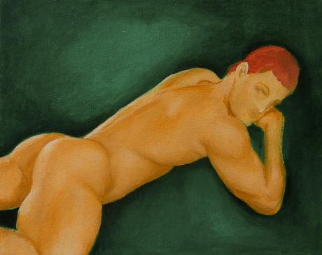 Akt vor grünem Grund - Michael Haack - Array auf Array - Array - Akt vor grünem Grund - Michael Haack - Array auf Array - Array -