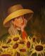 ---Frau mit Sonnenblumen - Wolfgang Mies - Ãl auf - Frauen - ---Frau mit Sonnenblumen - Wolfgang Mies - Ãl auf - Frauen -