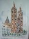 Die Kathedrale - Croatien - Zdravko Radenkovic - Tinte-Tusche-Tempera auf Karton - - Die Kathedrale - Croatien - Zdravko Radenkovic - Tinte-Tusche-Tempera auf Karton - -