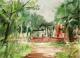 Herrenkrughotel Magdeburg - Wolfgang Wähnelt - Aquarell auf Karton - Sonstiges - Herrenkrughotel Magdeburg - Wolfgang Wähnelt - Aquarell auf Karton - Sonstiges -