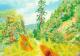 Ackerbergfalter - Fred Hahn - Ãl auf Hartfaser - Berge-Himmel-Wald-Wiese-Wolken-Sommer - Gegenständlich Ackerbergfalter - Fred Hahn - Ãl auf Hartfaser - Berge-Himmel-Wald-Wiese-Wolken-Sommer - Gegenständlich