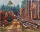 Waldarbeit im Herbst bei Tiengen - Josef Heinzler - Thomas Knab - Ãl auf Leinwand - ArbeitundBeruf-Reisen-Bäume-Wald-Herbst - Impressionismus Waldarbeit im Herbst bei Tiengen - Josef Heinzler - Thomas Knab - Ãl auf Leinwand - ArbeitundBeruf-Reisen-Bäume-Wald-Herbst - Impressionismus