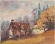 Backhüüsle Degernau - Josef Heinzler - Thomas Knab - Ãl auf Leinwand - Reisen-Bäume-Himmel-Wald-Wiese-Wolken-Herbst - Impressionismus Backhüüsle Degernau - Josef Heinzler - Thomas Knab - Ãl auf Leinwand - Reisen-Bäume-Himmel-Wald-Wiese-Wolken-Herbst - Impressionismus