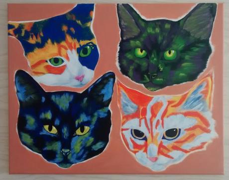 Cuatro gatos - Ayluy - Tierportraits - Array auf Array - Array - Cuatro gatos - Ayluy - Tierportraits - Array auf Array - Array -