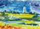 Blick zum Petrisberg (Trier) - Wolfgang Wähnelt - Aquarell auf Papier - Himmel-Wiese-Wolken - Impressionismus-Klassisch Blick zum Petrisberg (Trier) - Wolfgang Wähnelt - Aquarell auf Papier - Himmel-Wiese-Wolken - Impressionismus-Klassisch