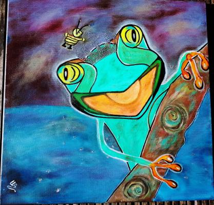 Der Froschkönig Öl Malerei - ulrike beckmann - Array auf Array - Array - 