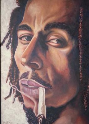 Bob Marley mit Spliff - Peter Zahlten - Array auf Array - Array - Bob Marley mit Spliff - Peter Zahlten - Array auf Array - Array -
