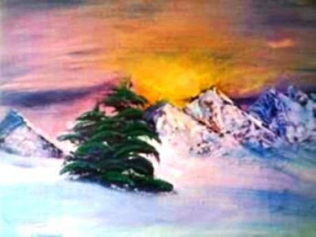 Winterlandschaft mit Tanne - Anett Johanna Schaaf - Array auf Array - Array - Array Winterlandschaft mit Tanne - Anett Johanna Schaaf - Array auf Array - Array - Array