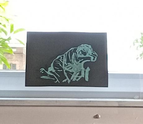 ---Rembrandts schlafende Frau Sask als Glasgravur  - Sandra Schmit - Array auf  - Array - 