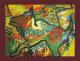 Hunde - Darina Dancheva- Racz - Ãl auf Leinwand - Abstrakt-Hunde - Expressionismus Hunde - Darina Dancheva- Racz - Ãl auf Leinwand - Abstrakt-Hunde - Expressionismus