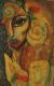 Frau - Darina Dancheva- Racz - Ãl auf Leinwand - Portrait-Frauen - Expressionismus Frau - Darina Dancheva- Racz - Ãl auf Leinwand - Portrait-Frauen - Expressionismus
