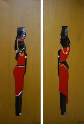 Afrikanerinnen (Diptychon) - Helene + Mario Wohlfahrt - Array auf Array - Array - Array Afrikanerinnen (Diptychon) - Helene + Mario Wohlfahrt - Array auf Array - Array - Array