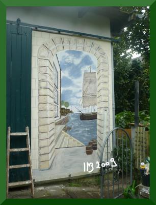 Tor zum Hafen - Wandmalerei - Ilonka Brandstetter - auf - Array - Tor zum Hafen - Wandmalerei - Ilonka Brandstetter - auf - Array -