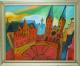 Marktplatz Bremen - holger hertwig - Acryl auf Pappe - Architektur - Expressionismus Marktplatz Bremen - holger hertwig - Acryl auf Pappe - Architektur - Expressionismus