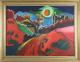 Dünenweg mit Mond (Spiekeroog) - holger hertwig - Acryl auf Pappe - Landschaft - Expressionismus Dünenweg mit Mond (Spiekeroog) - holger hertwig - Acryl auf Pappe - Landschaft - Expressionismus
